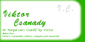 viktor csanady business card